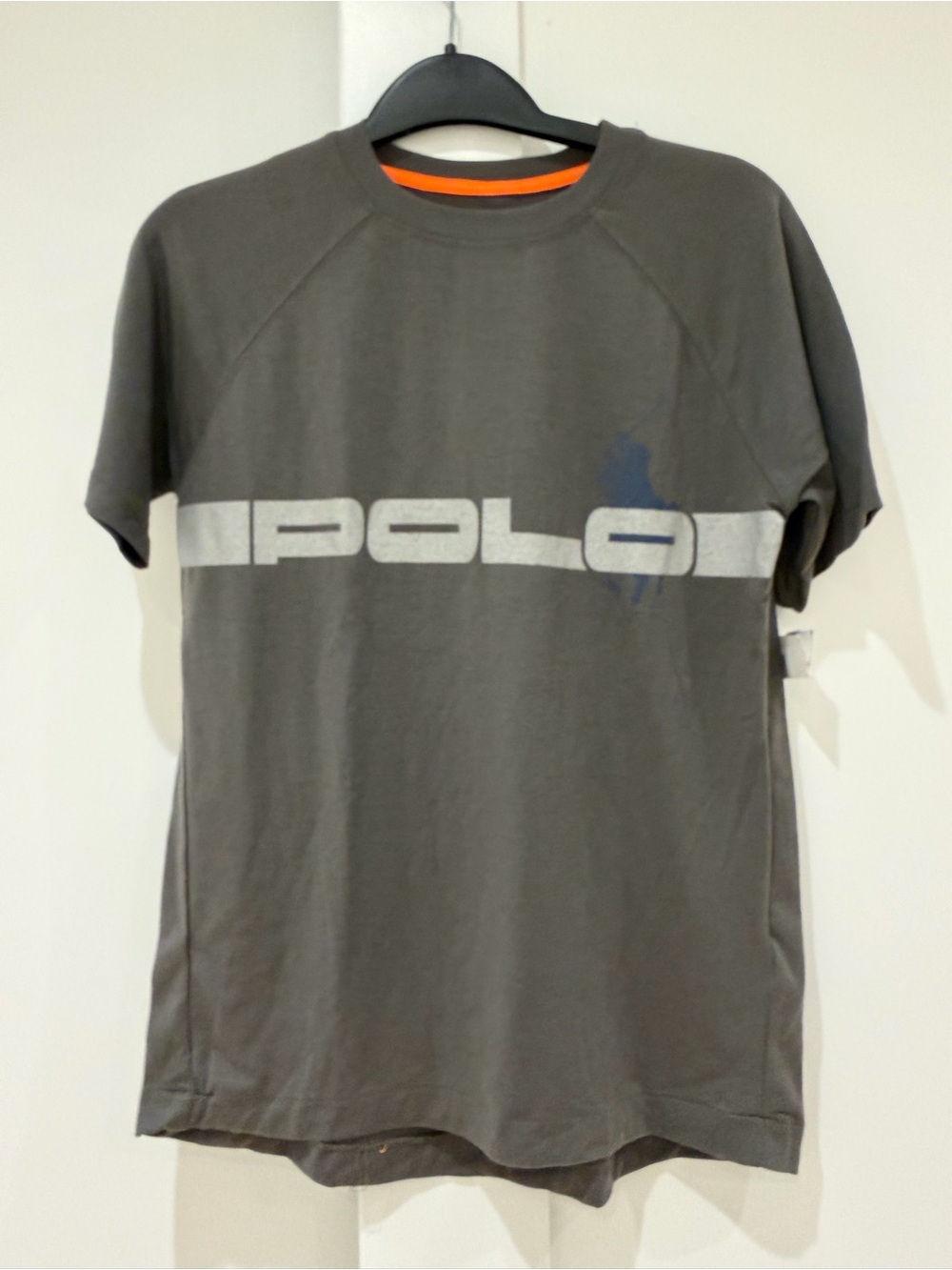 NWT Boys Polo by Ralph Lauren Grey Short-Sleeve Tee Shirt- size M